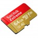 Карта памяти SanDisk Extreme microSDXC Class 10 UHS Class 3 V30 A2 64Gb