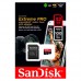 Карта памяти SanDisk Extreme Pro microSDHC 32GB Class 10 UHS Class 3 V30 A1 100MB/s + адаптер
