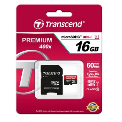 Карта памяти Transcend Premium 16Gb UHS-I (400x)