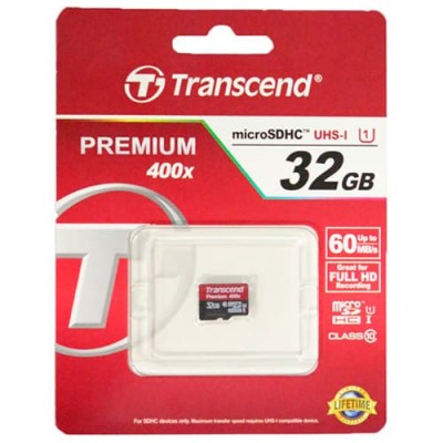 Карта памяти Transcend Premium 32Gb UHS-I (400x)