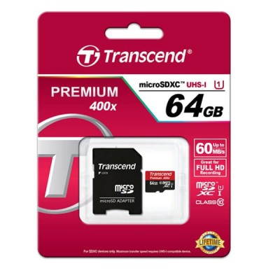 Карта памяти Transcend Premium 64Gb UHS-I (400x)